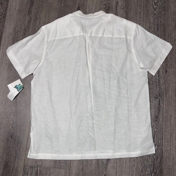 CUBAVERA Mens White LUXURY S/S HAWAIIAN SHIRT Size XL Brand New NWT - Picture 6 of 6